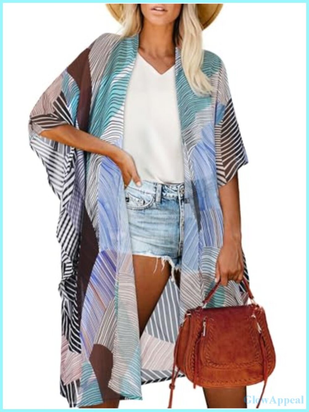 Women's Chiffon Kimono Coverup Cardigan Floral Beach Swimwear